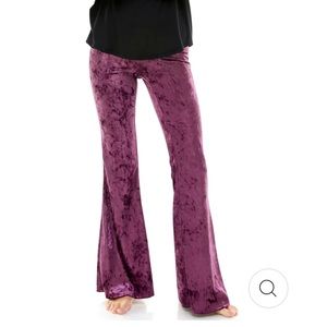 NWOT 💜 Purple velvet flare pants made in the U.S.A.